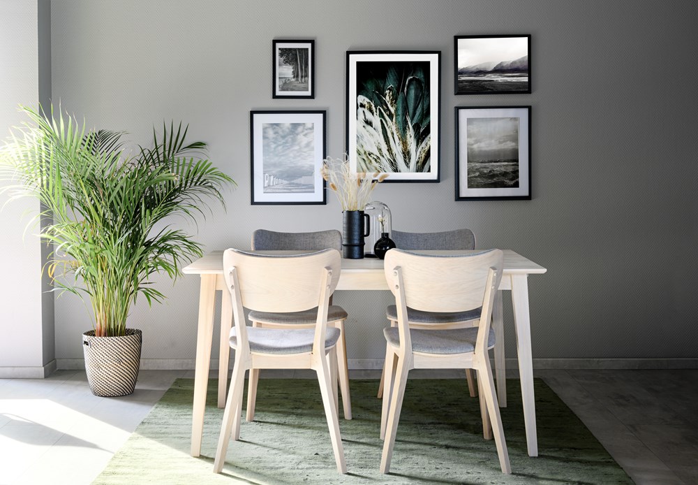 Silla - 'Kato' - Gris claro/Blanco pigmentado