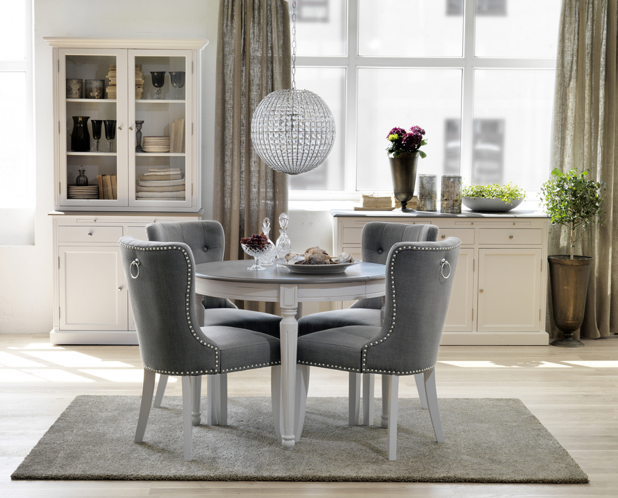 Silla 'Ina' - Gris/Blanco