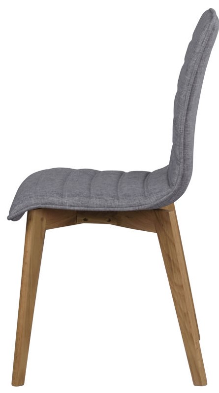 Silla 'Gracy' - Gris claro/Roble