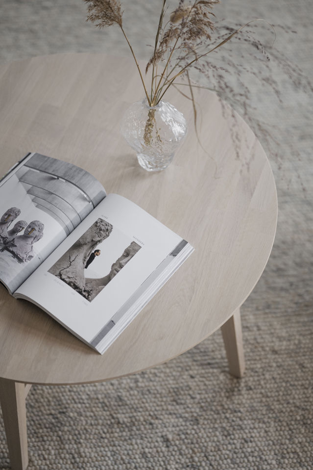 Mesa de centro 'Filippa' Redonda 90cm - Roble blanqueado