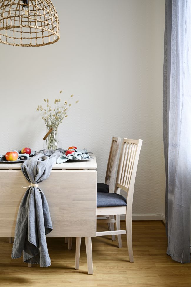 Mesa de comedor 'Filippa' 120x80cm - Blanqueado