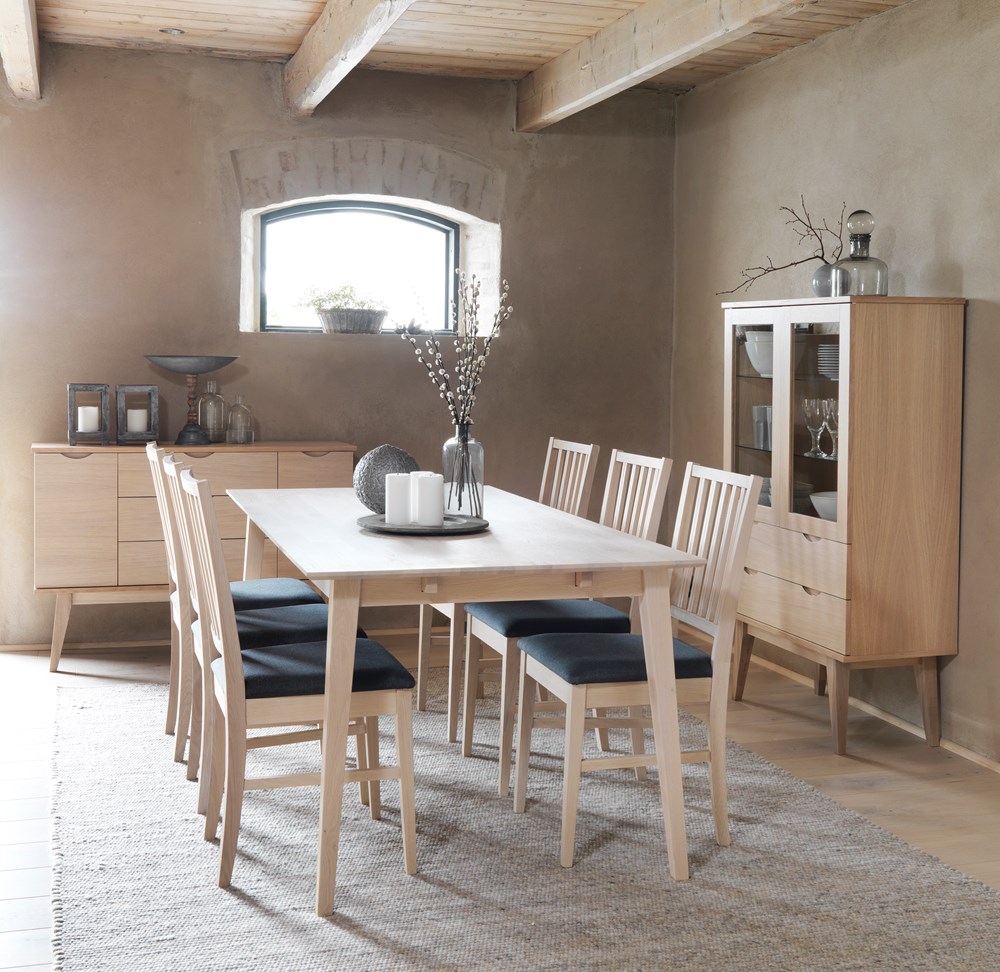 Vitrina 'Filippa' 81x140cm - Blanqueado