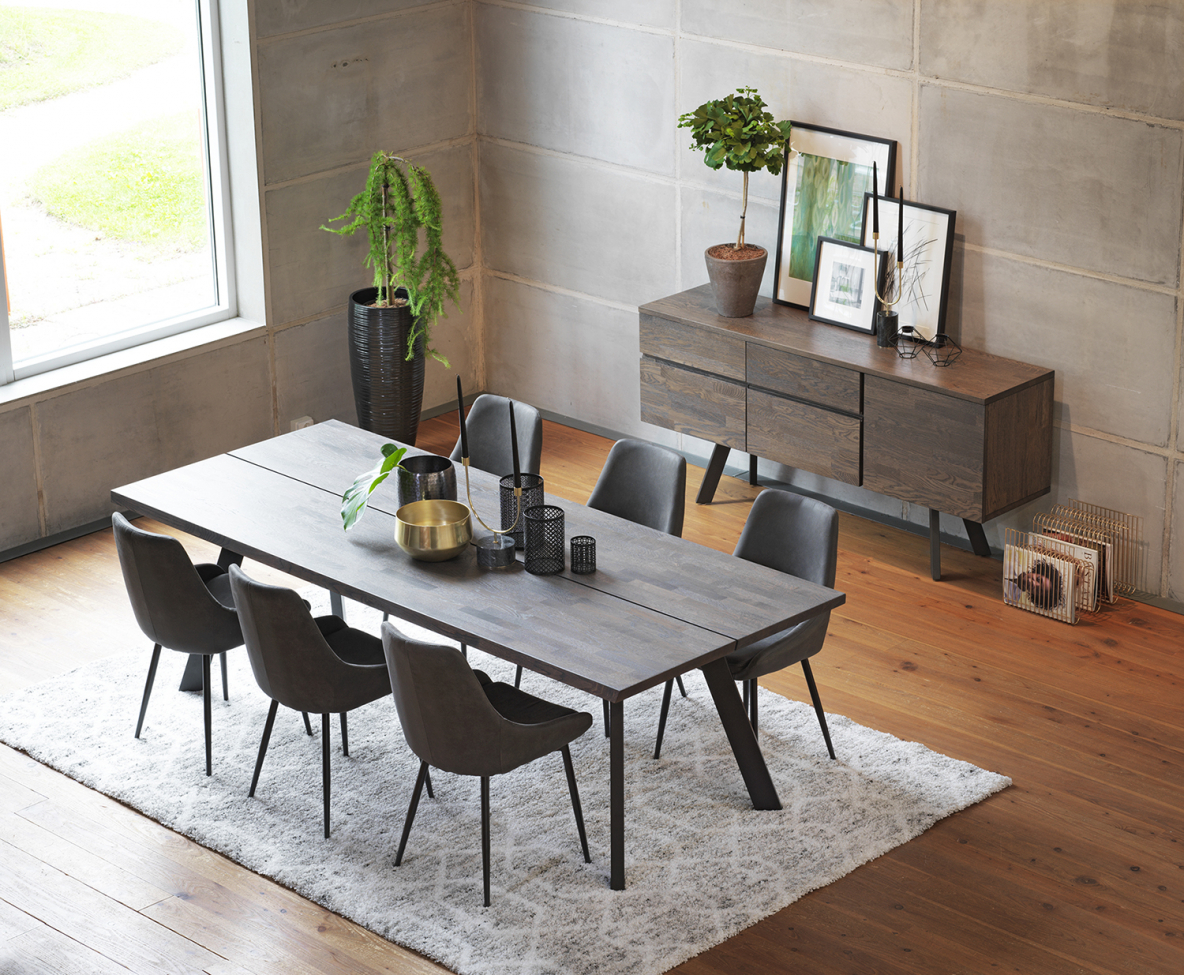 Mesa 'Fred' - Marrón/Negro 240x100cm