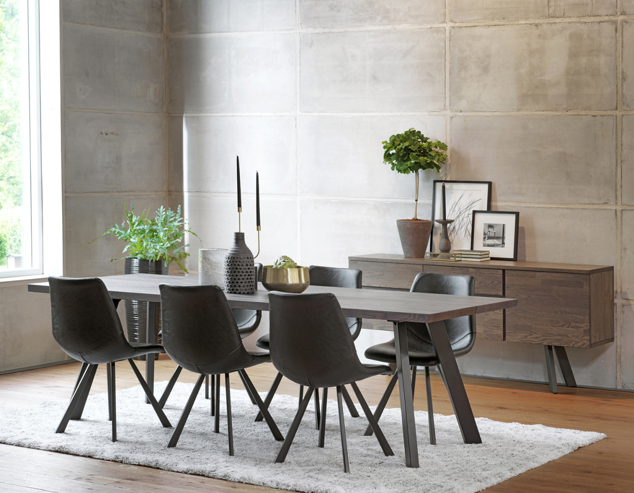 Mesa 'Fred' - Marrón/Negro 240x100cm