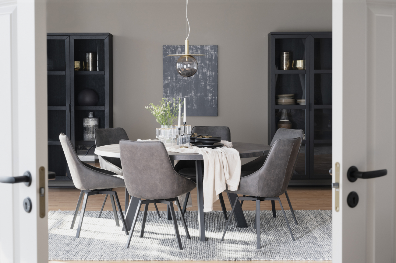 Mesa 'Fred' Redonda 160cm - Marrón