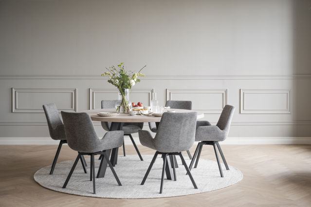 Mesa 'Fred' Redonda 160cm - Pigmentada blanca