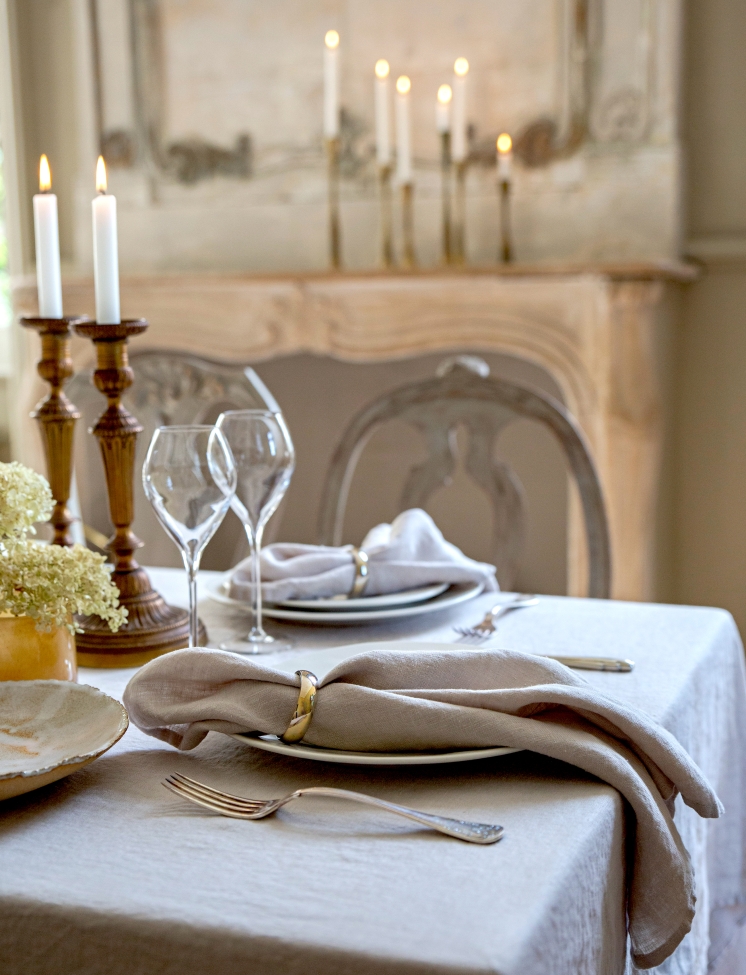 Mantel 'Sunshine' 145x330 - Gris claro