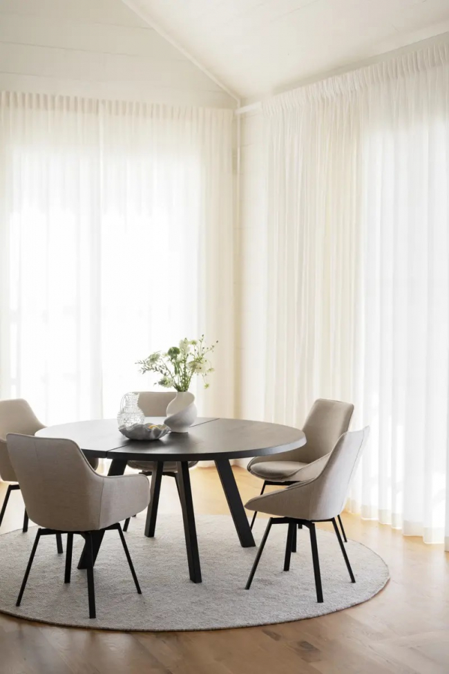 Silla con brazos 'Alison' - Beige claro/negro