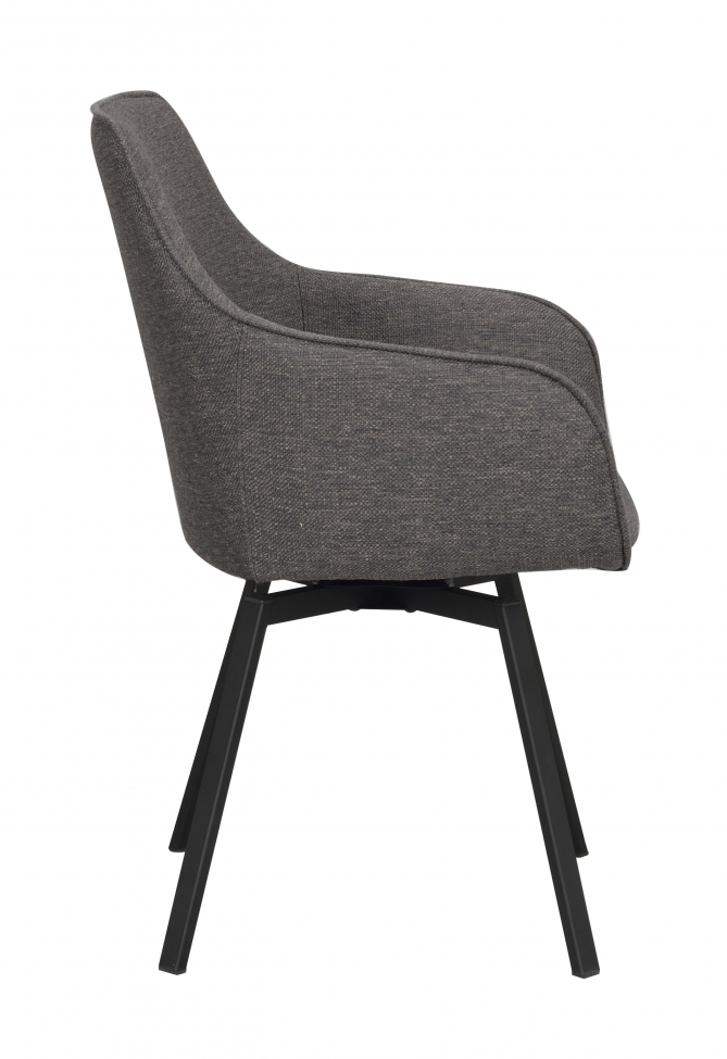 Silla con brazos 'Alison' - Gris/negro