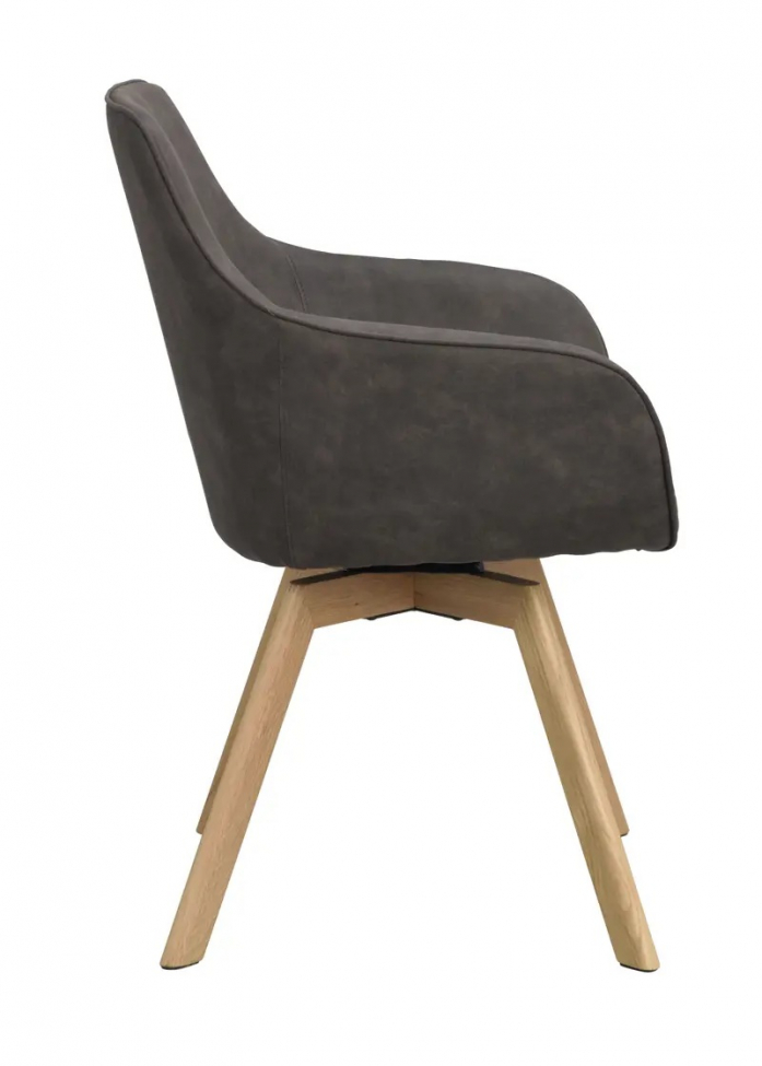 Silla con brazos 'Alison' - Mörrå/roble