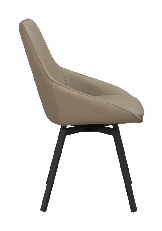 Silla 'Alison' Cuero - Beige/negro
