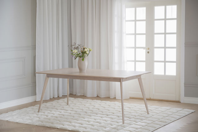 Mesa 'Yumi' 190x90cm - Roble pigmentado blanco