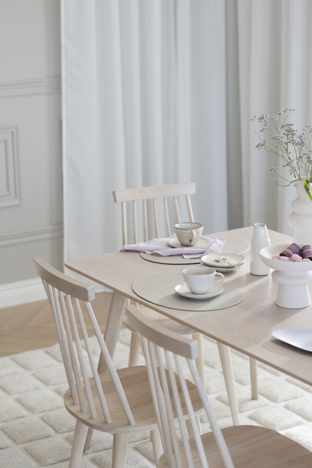 Mesa 'Yumi' 190x90cm - Roble pigmentado blanco