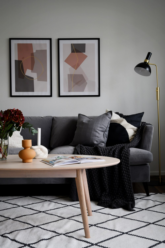 Mesa de centro 'Yumi' 130x65cm - Pigmentada blanca