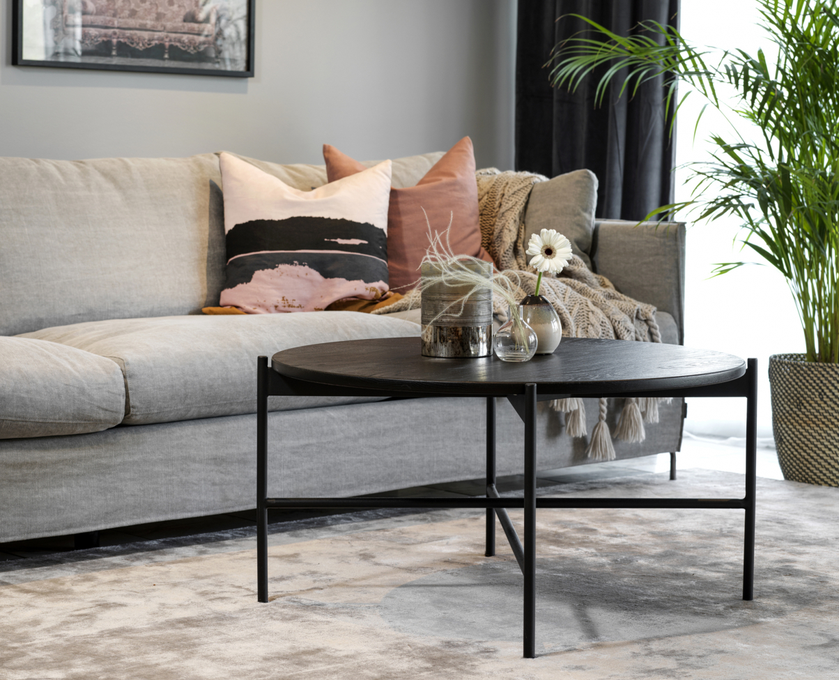 Mesa de centro 'Skye' Redonda 89cm - Negra