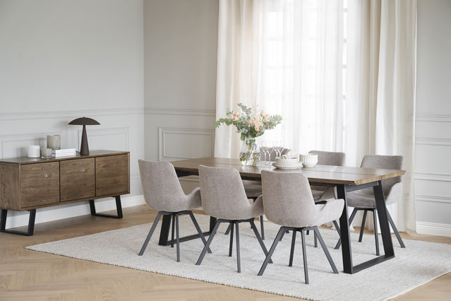 Mesa 'Melville' 210x95cm - Marrón/Negro