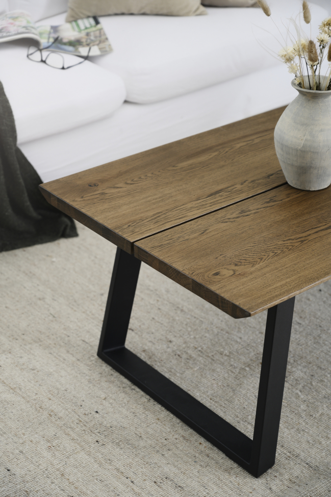 Mesa de centro 'Melville' 140x65cm - Marrón/Negro