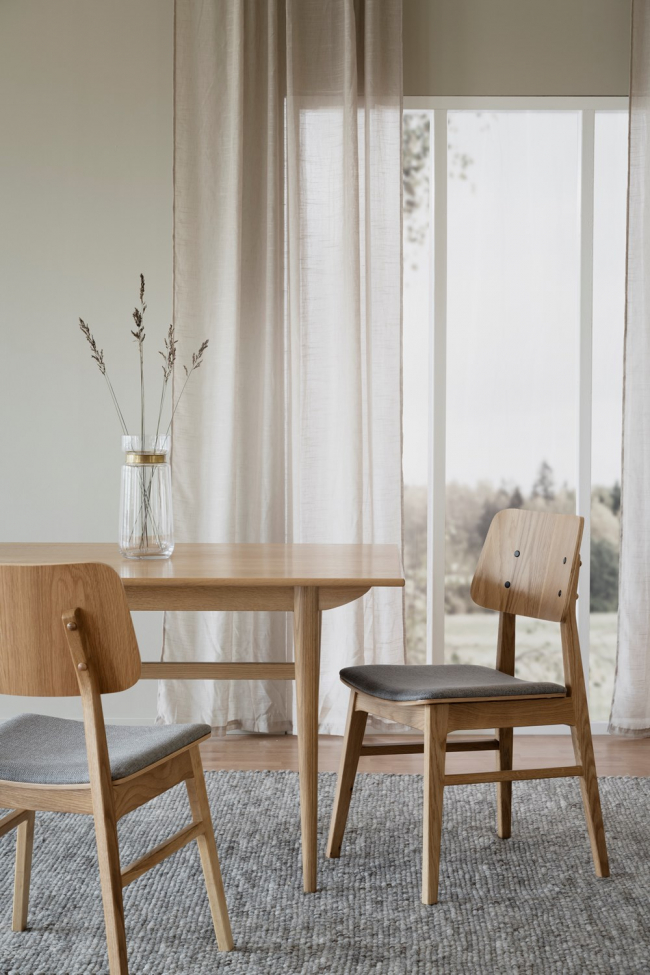 Silla 'Nagano' - Roble/Gris claro