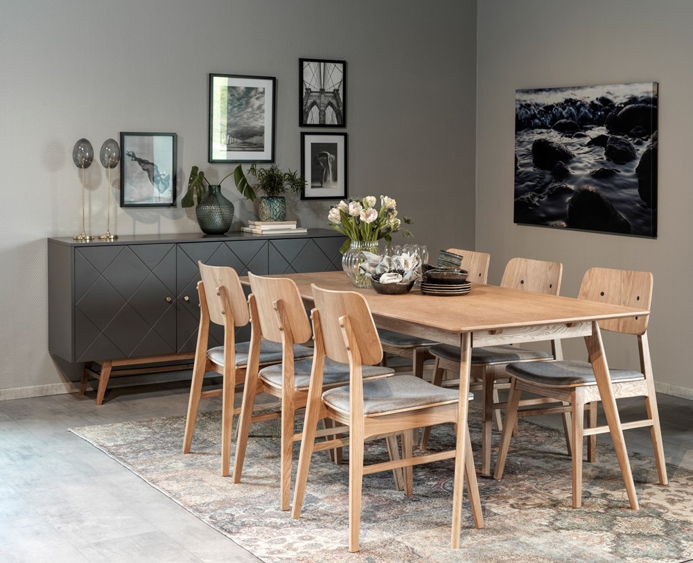 Silla 'Nagano' - Roble/Gris claro