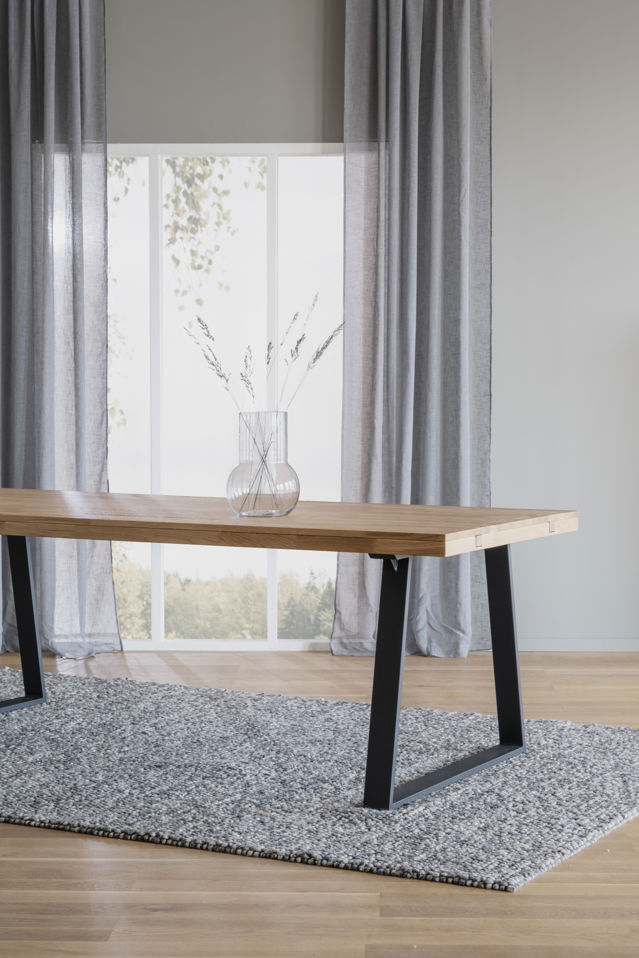 Mesa de comedor 'Brooklyn' 170x95cm - Natural/Negro