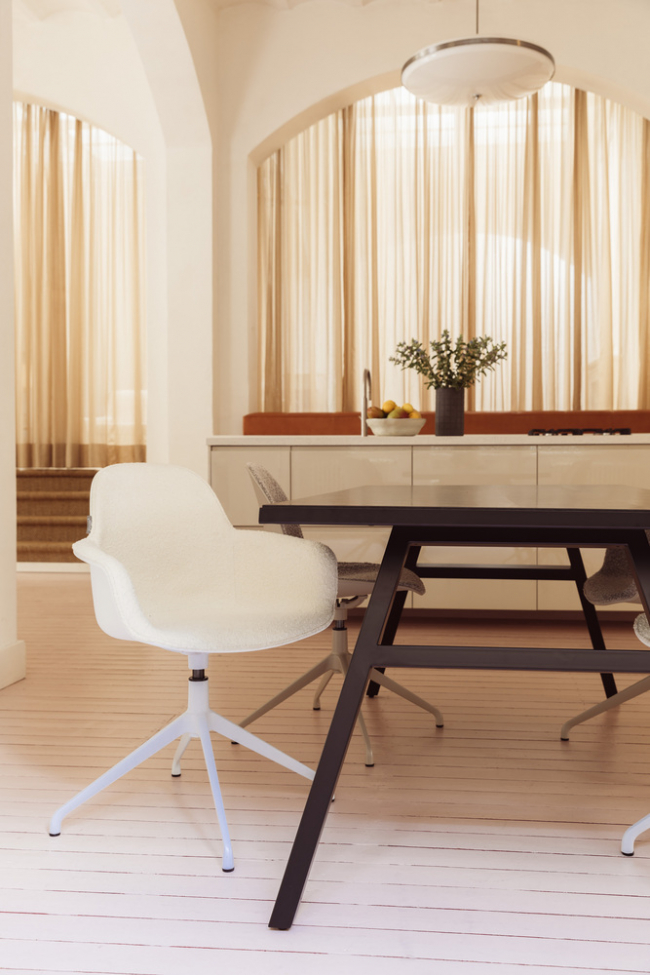 Silla 'Albert' giratoria - Blanca