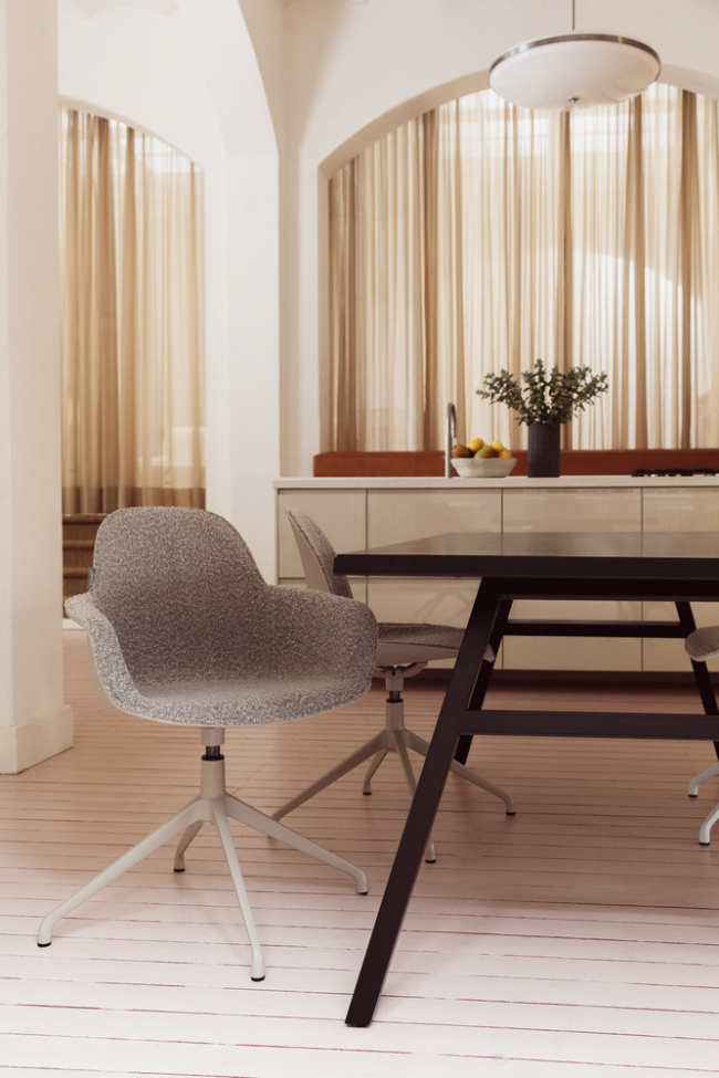 Silla 'Albert' giratoria - Gris