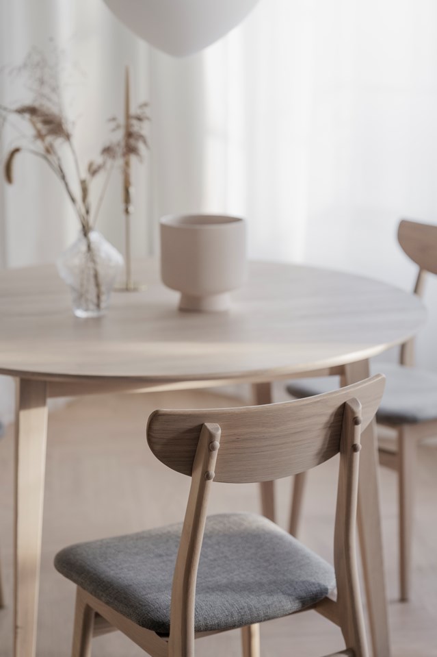 Silla 'Rodham' - Pigmentada blanca/Gris claro