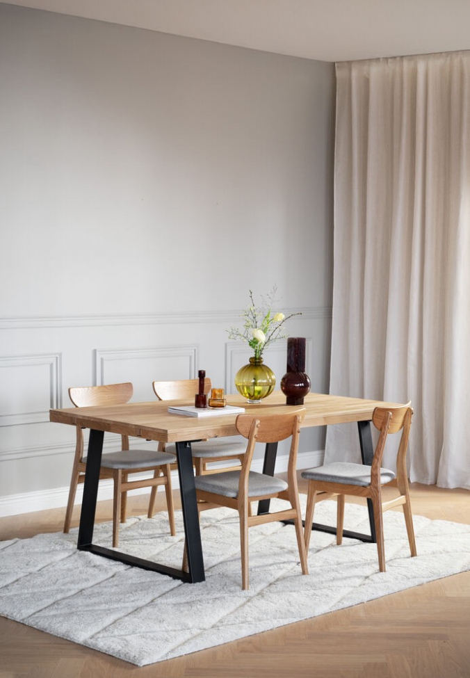 Silla 'Rodharn' - Natural/Gris