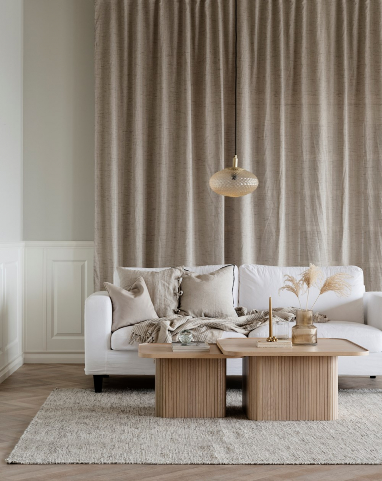 Mesa de café 'Sullivan' 80x80cm - Pigmentada blanca