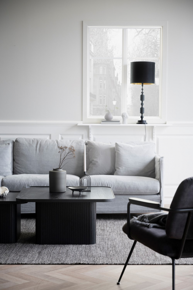 Mesa de café 'Sullivan' 80x80cm - Negra