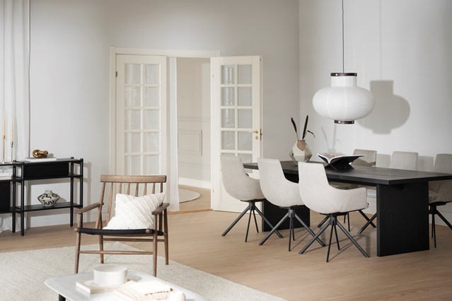 Silla de brazos 'Lowell' Giratoria - Gris