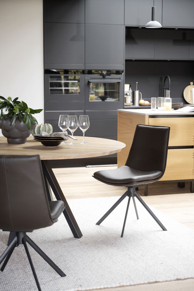 Silla de brazos 'Lowell' Giratoria - Marrón