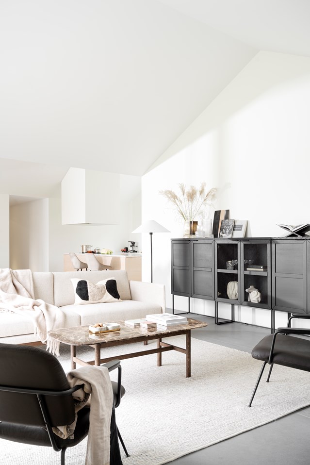 Mesa de centro 'Hammond' 135x62cm - Marrón/Mármol