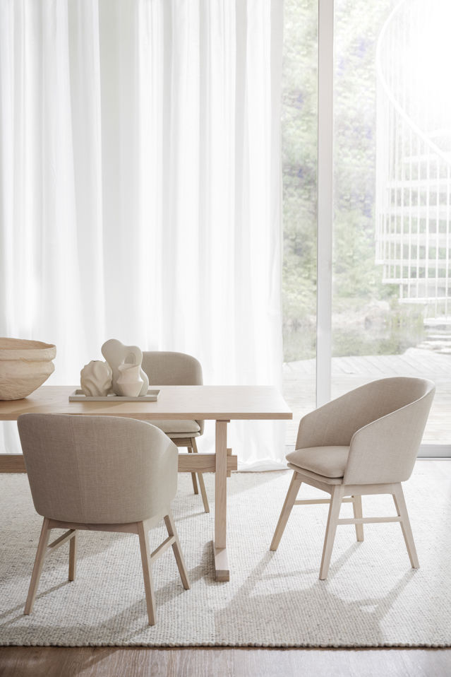 Silla con brazos 'Windham' - Beige/Pigmentado blanco