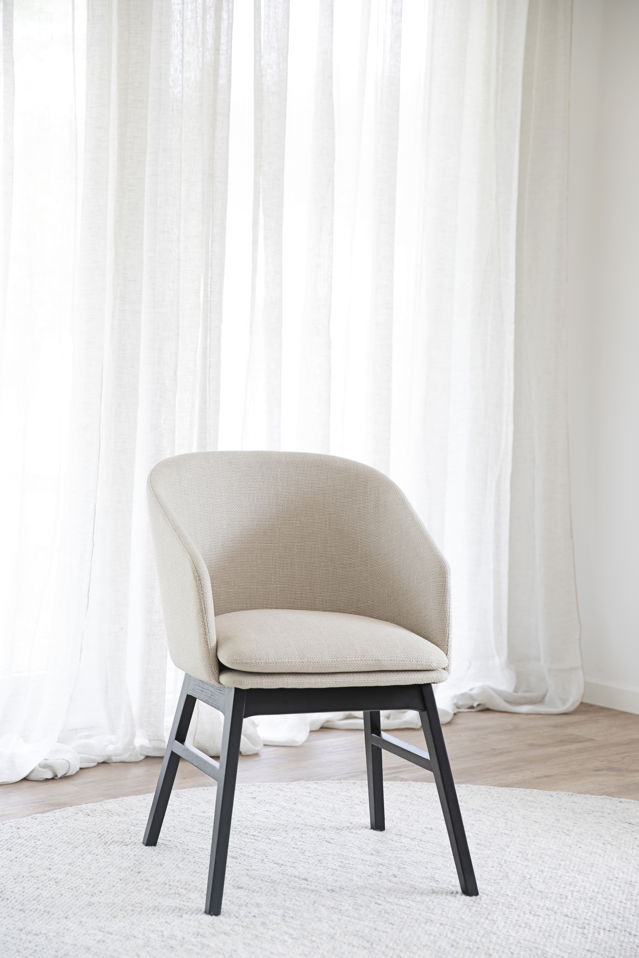 Silla con brazos 'Windham' - Beige/Negro