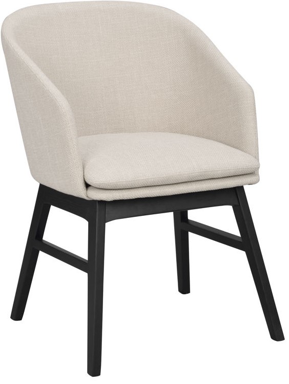 Silla con brazos 'Windham' - Beige/Negro