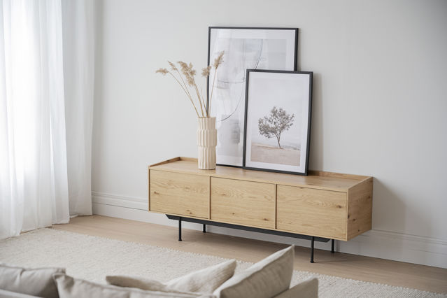 Mueble de TV 'Brewerton' - Roble/Negro