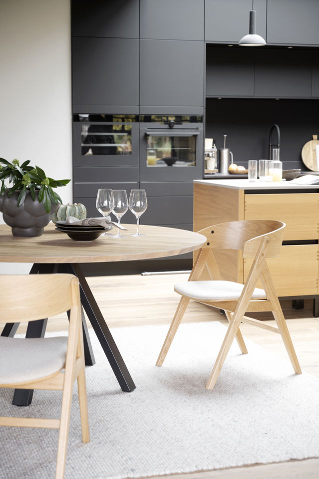 Silla de brazos 'Waterton' - Roble/Beige