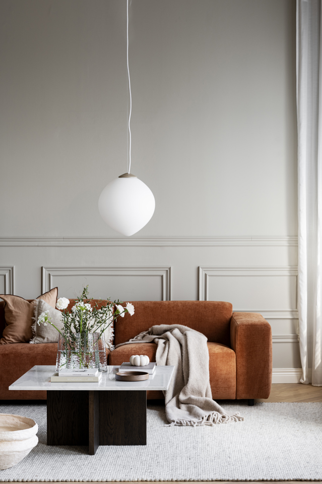 Mesa de centro 'Brooksville' 90x90cm - Blanco/Marrón