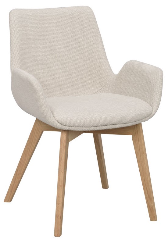 Silla con brazos 'Drimsdale' - Beige/Roble