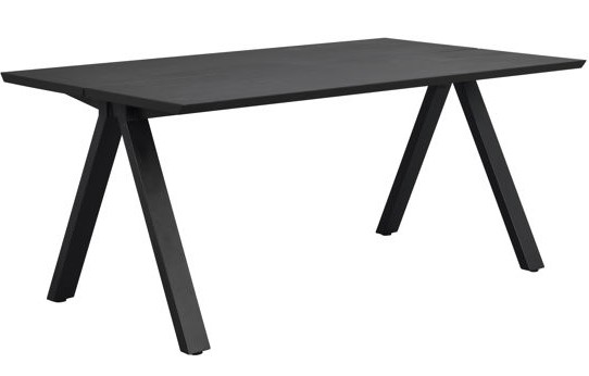 Mesa de comedor 'Carradale' 170x100cm - Negro/Pata en V