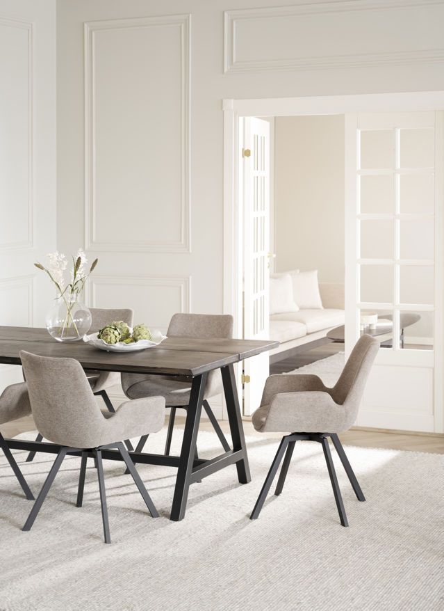 Mesa de comedor 'Carradale' 170x100cm - Marrón/Pata en A