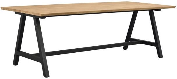 Mesa de comedor 'Carradale' 220x100cm - Roble/Pata en A