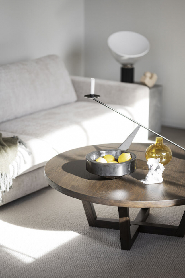 Mesa de centro 'Boxford' Redonda 110cm - Roble oscuro