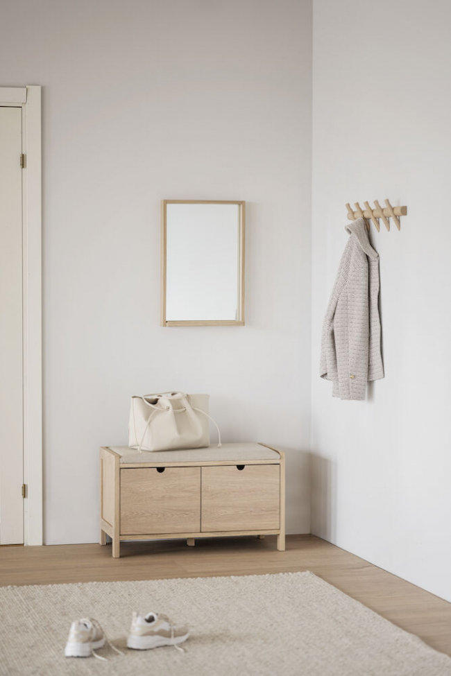 Banco de entrada 'Hillmond' 80cm - Roble claro