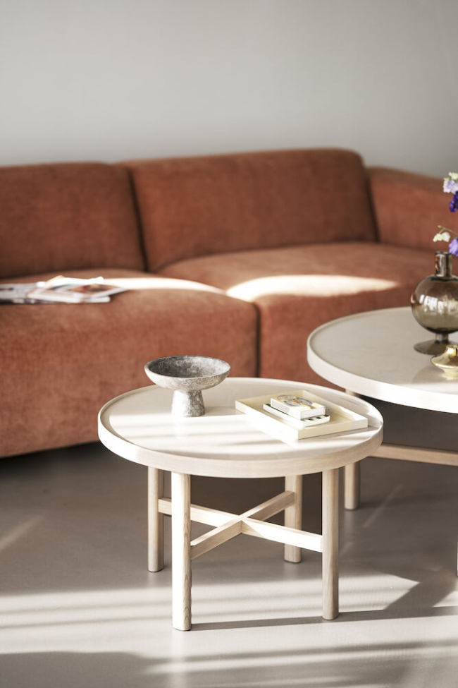 Mesa de centro 'Marsden' Redonda 60cm - Roble claro