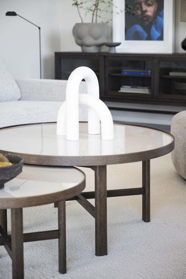 Mesa de centro 'Marsden' Redonda 90cm - Marrón