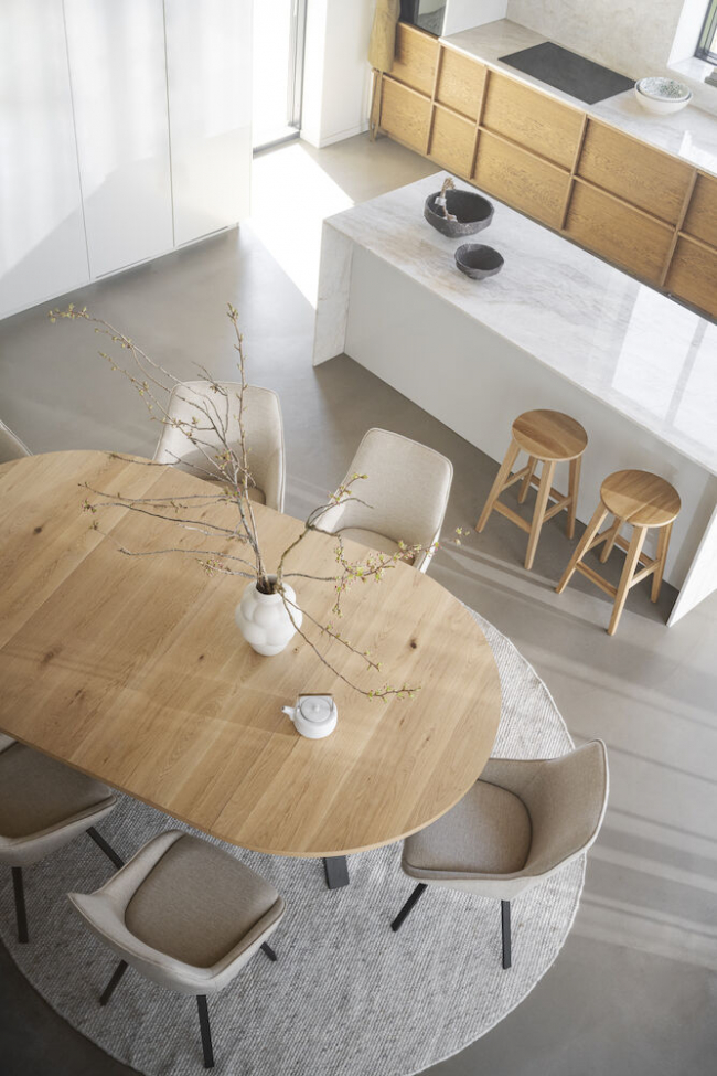 Mesa de comedor 'Maddock' Redonda 135cm - Roble