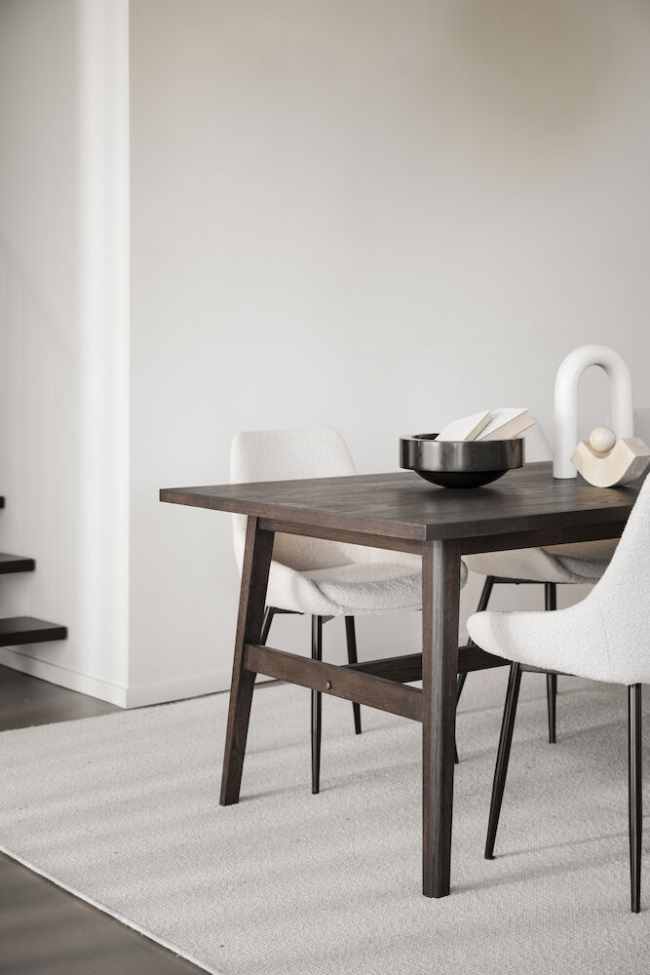 Mesa de comedor 'Plainfield' 220x100cm - Roble oscuro