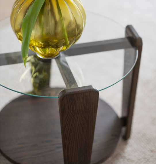 Mesa de centro 'Arran' Ø52 - Marrón